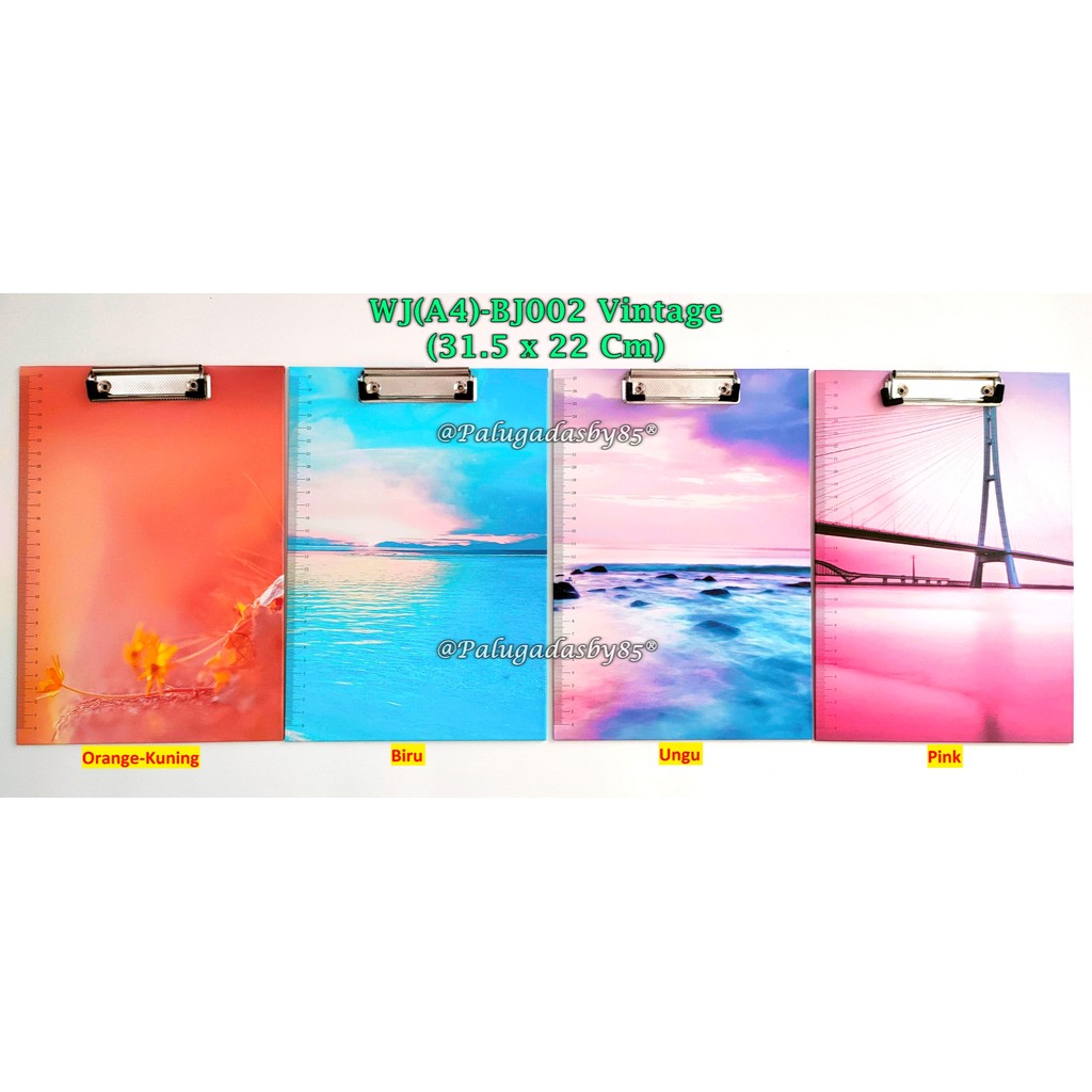 

(1 Biji) Clip Board Vintage 31.5 x 22 Cm / Papan Ujian Vintage A4 / Clipboard GXIMP WJ(A4)-BJ002