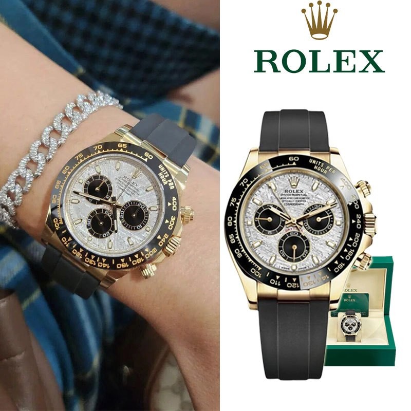 【Daytona】100% Original Rolex Daytona M116518LN-0076 40MM Meteorite Dial Chronograph - Luxury Watch W