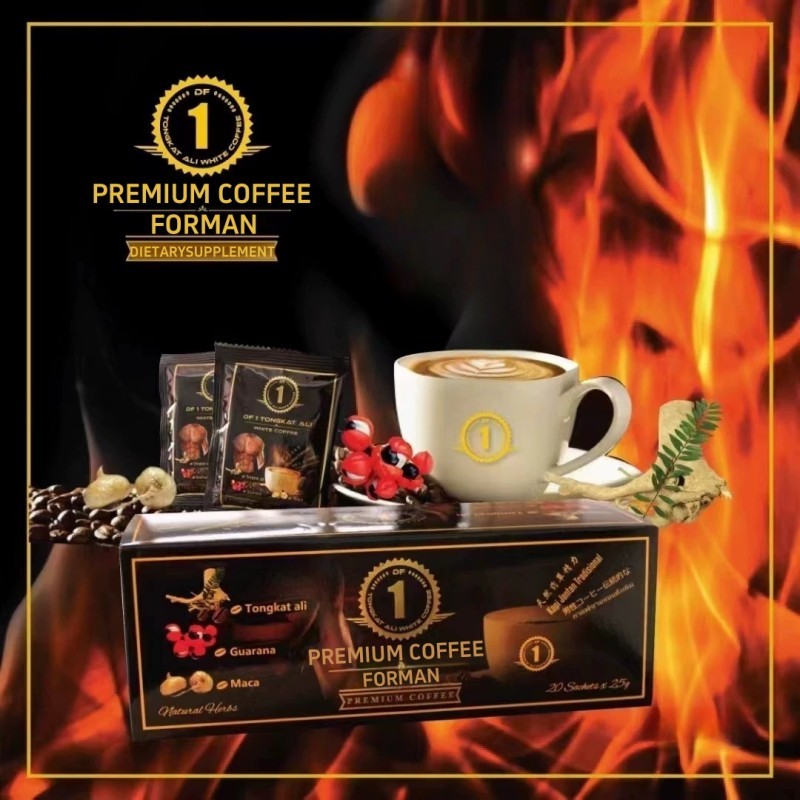 

p4yu FORMAN Minuman kopi tahan lama untuk pria Orinal 20 kantong Suplemen energi pria kopi tahan