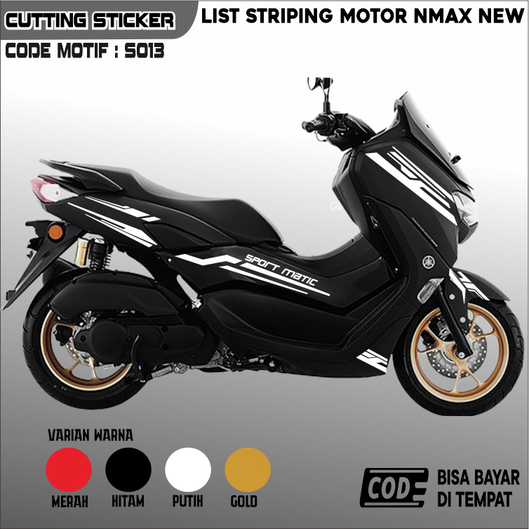 Cutting Sticker Nmax Merah SportMatic - CUTTING STICKER YAMAHA NMAX - varian warna harga murah