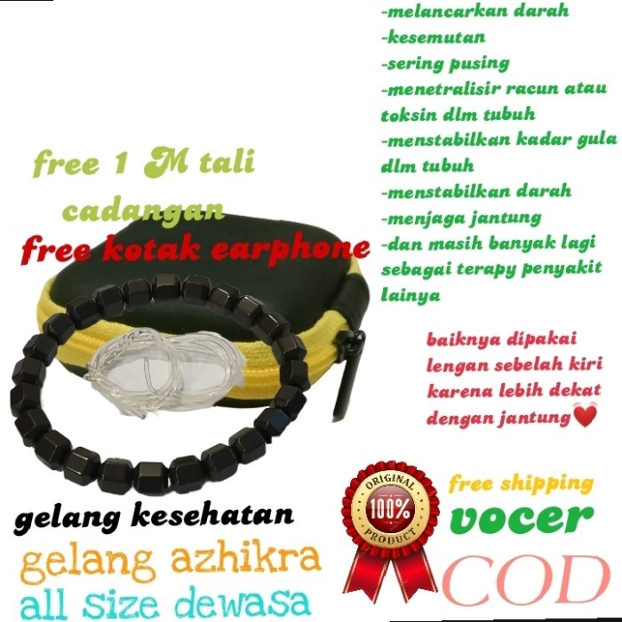 promo  -Azhikra Gelang Kesehatan Black Jade