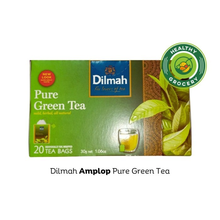

Dilmah Amplop All Natural Green Tea Pure Green 20 Sachet