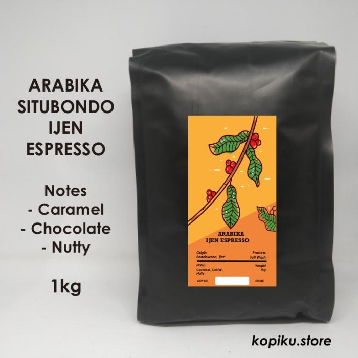 

Kopi Espresso Arabika Situbondo Ijen 1kg - Biji / Bubuk - Giling Kasar