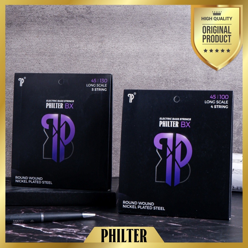 Senar Gitar Bass 4 Dan 5 Senar Philter BX Original
