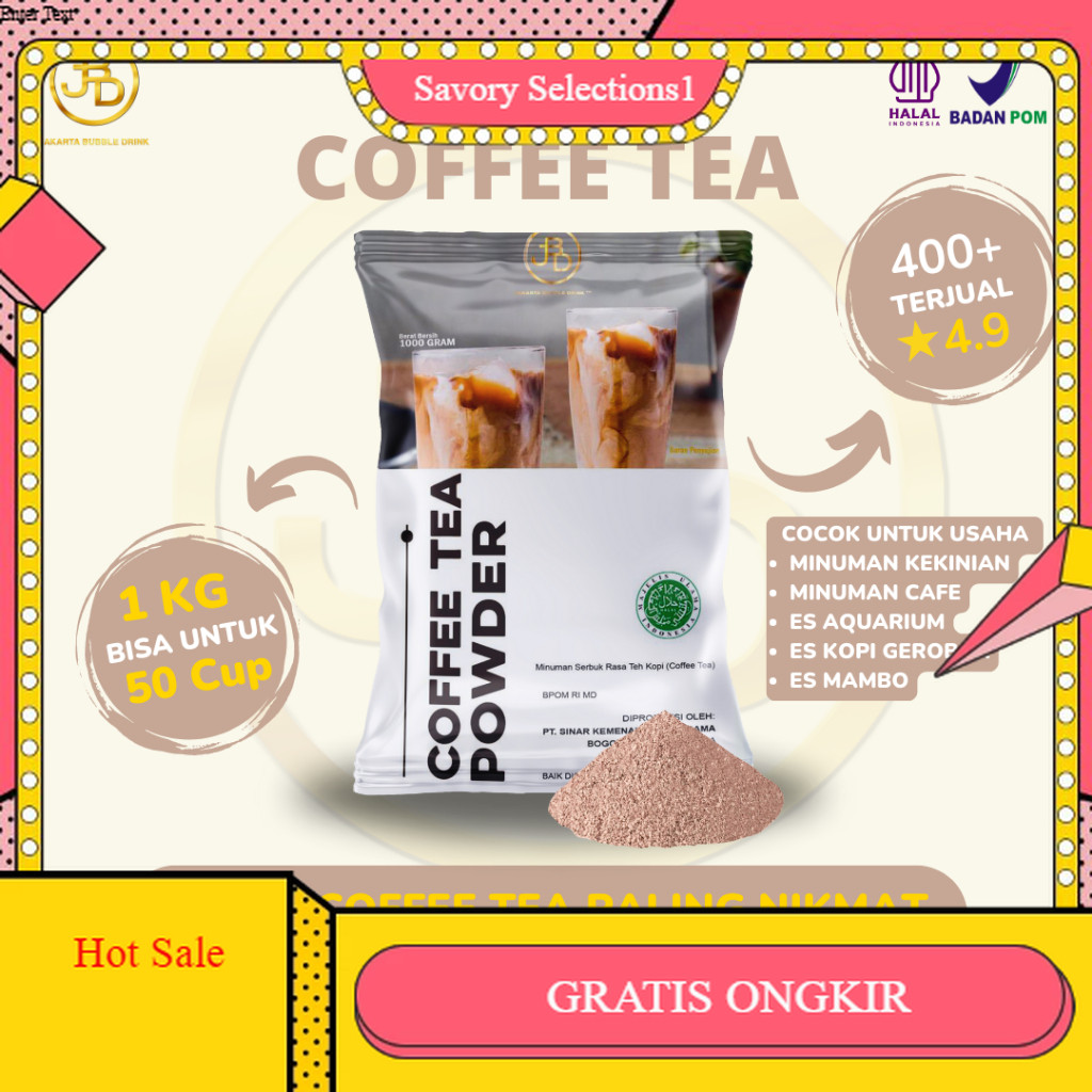 

【SAVORY】 FLASH SALE!! Bubuk Minuman Premium COFFEE MILK TEA -Jakarta Bubble Drink | BPOM&HALAL