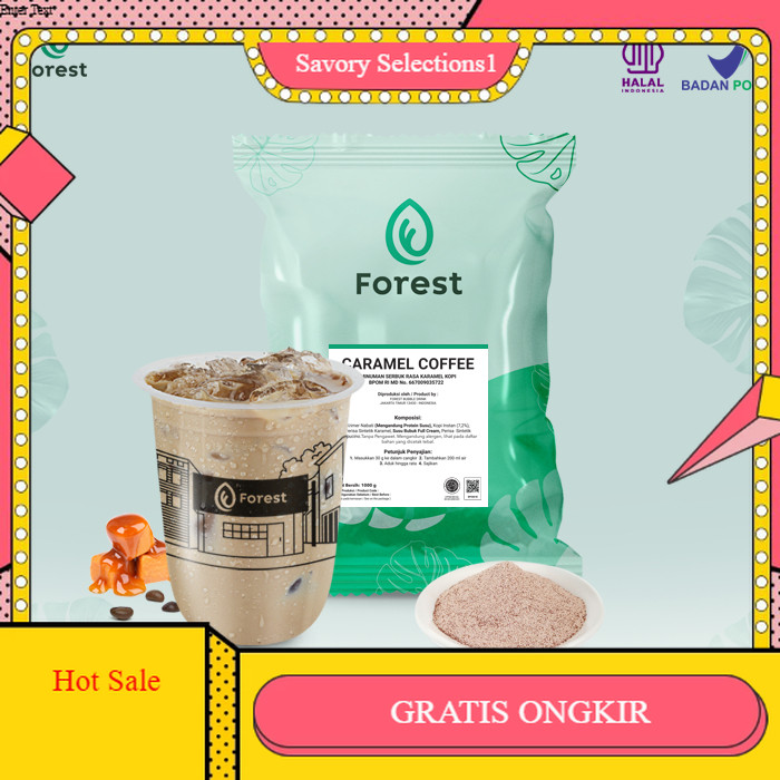 

【SAVORY】 FLASH SALE!! Bubuk Minuman Kopi CARAMEL COFFEE Powder 1000 gr - FOREST