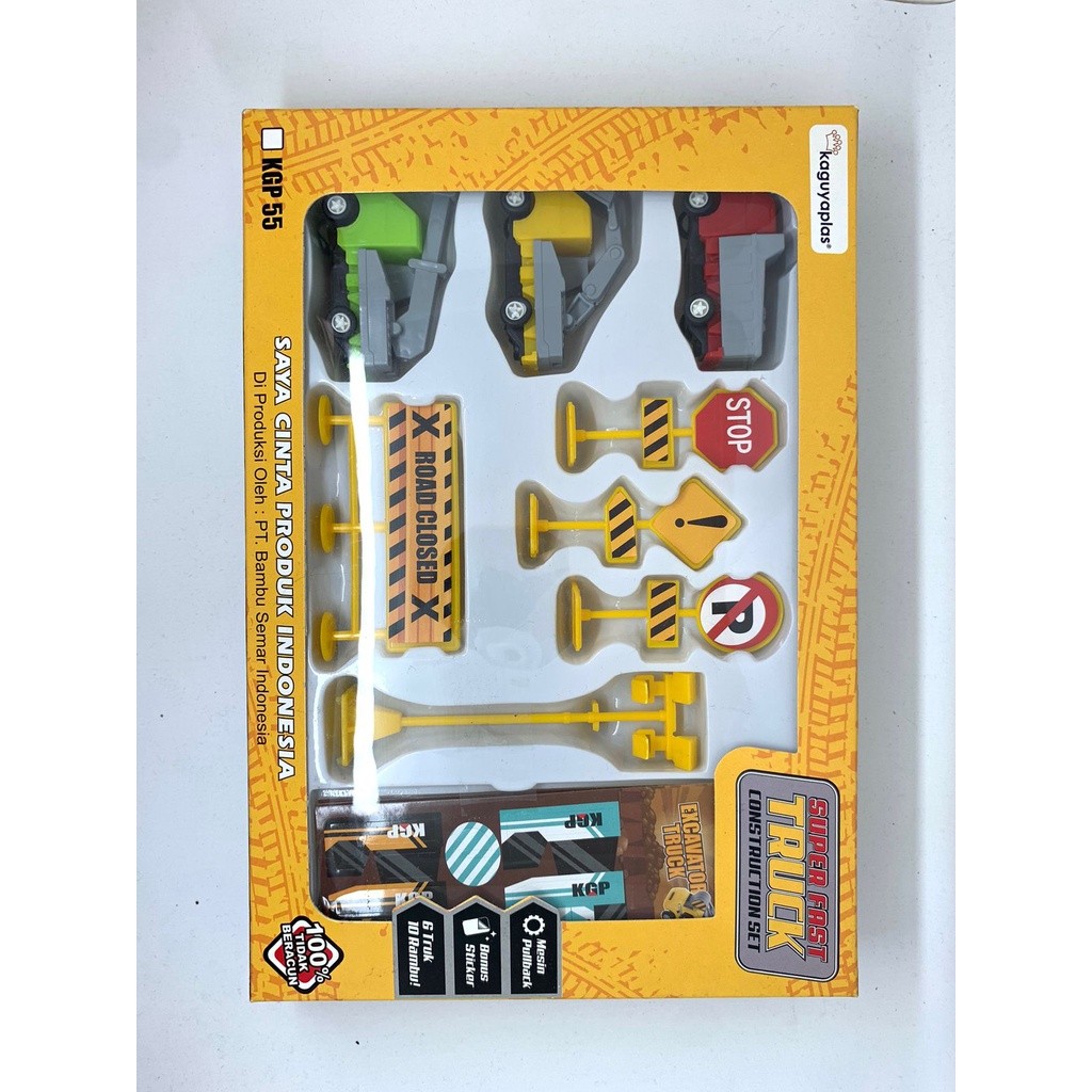 Mainan Anak Truk Konstruksi Set Kotak