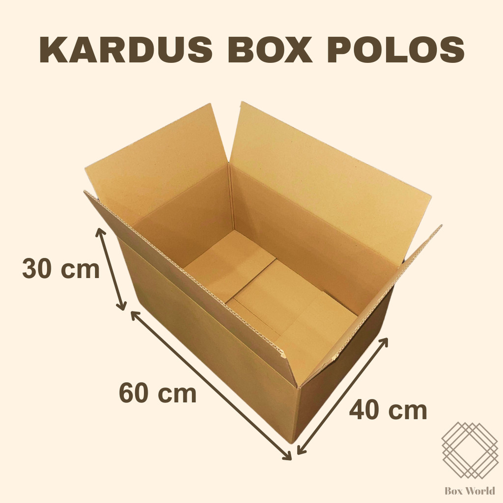 

KARDUS / KARTON / BOX / PACKING / PACKAGING COKLAT POLOS (60x40x30cm) - TERMURAH