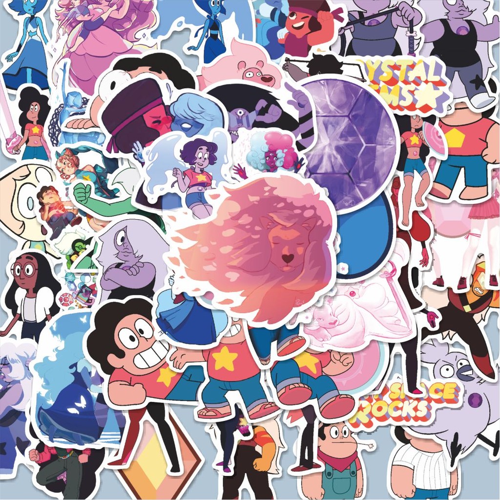 

100PCS Lucu Stiker Kartun Steven Universe Char Mix 3 Stiker Aesthetic Stiker Anti Air Stikers Berperekat Waterproof sticker decal buat Motor Helm Buku Journal Koper Casing HP Laptop Botol Minum Hadiah anak