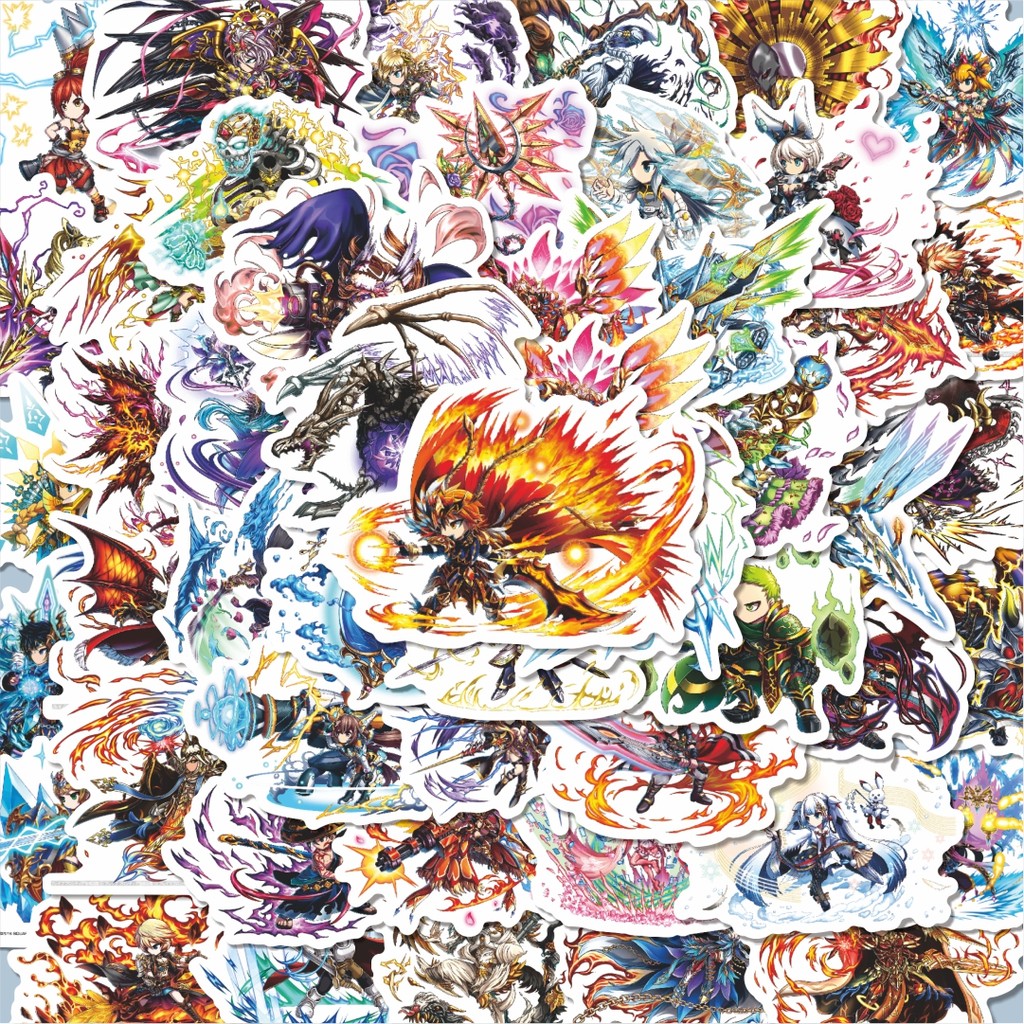 

100PCS Lucu Stiker Game Brave Frontier Stiker Aesthetic Stiker Anti Air Stikers Berperekat Waterproof sticker decal buat Motor Helm Buku Journal Koper Casing HP Laptop Botol Minum Hadiah anak