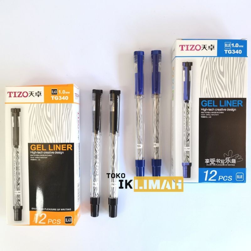 

Pulpen Gel Liner Tizo 1 Pack [TG340/1.0 mm] / Bolpoint 1 Pak Murah / Balpen / polpen Jel [12 Pcs]