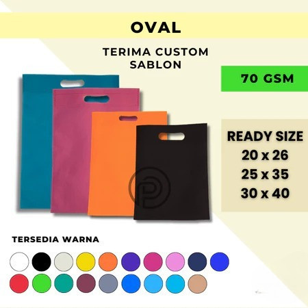 

Goodie Bag Oval 25x35 KODIAN Pres Tas Kain Spunbond