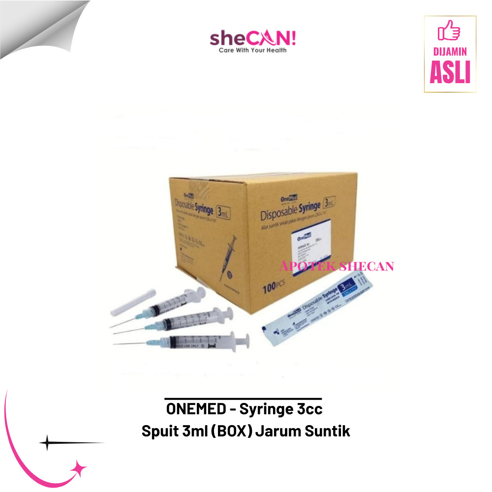 ONEMED - Syringe 3cc / Spuit 3ml (BOX) // Jarum Suntik