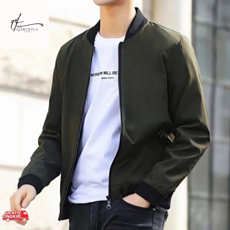 Baju Pria Terkini / Jaket Bomber Polos - Jaket Bomber Pria