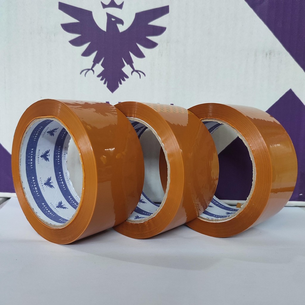 

3 Pcs Lakban Coklat Rajawali 45mm x 100 Yard Berkualitas Tinggi untuk Packing