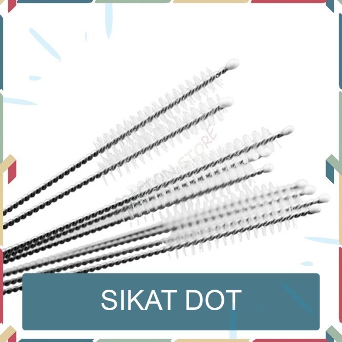 LUXTON Sikat Pembersih Sedotan Dot Bayi Brush Stainless Steel Straw LionStar Plastik Berkualitas Mur
