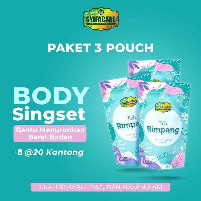 

PAKET 3 Teh Celup Rimpang Syifacare 100% Bahan Alami Herbal Diet Detox Pelangsing