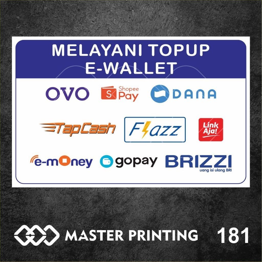 

Top Up Saldo atau Isi Saldo Stiker Melayani Transfer dan Topup E-Wallet, Sticker Vinyl, Ritrama, Cutting, Premium, Tahan Air,