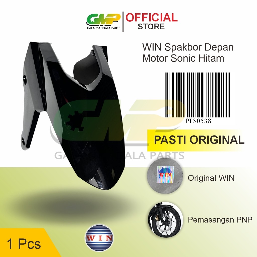 WIN Spakbor Depan Honda Sonic Sepakbor Front Plastik Hitam Cover Motor