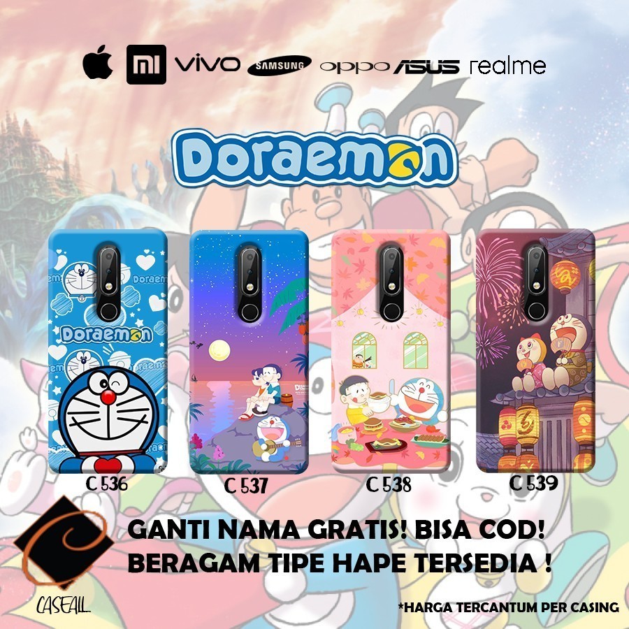 Case Casing Doraemon ( Semua Tipe HP )  Nokia 6.1 plus 6.1 3.1 Plus 3.1 Realme C11 C12 C15 C2 6 SKIN