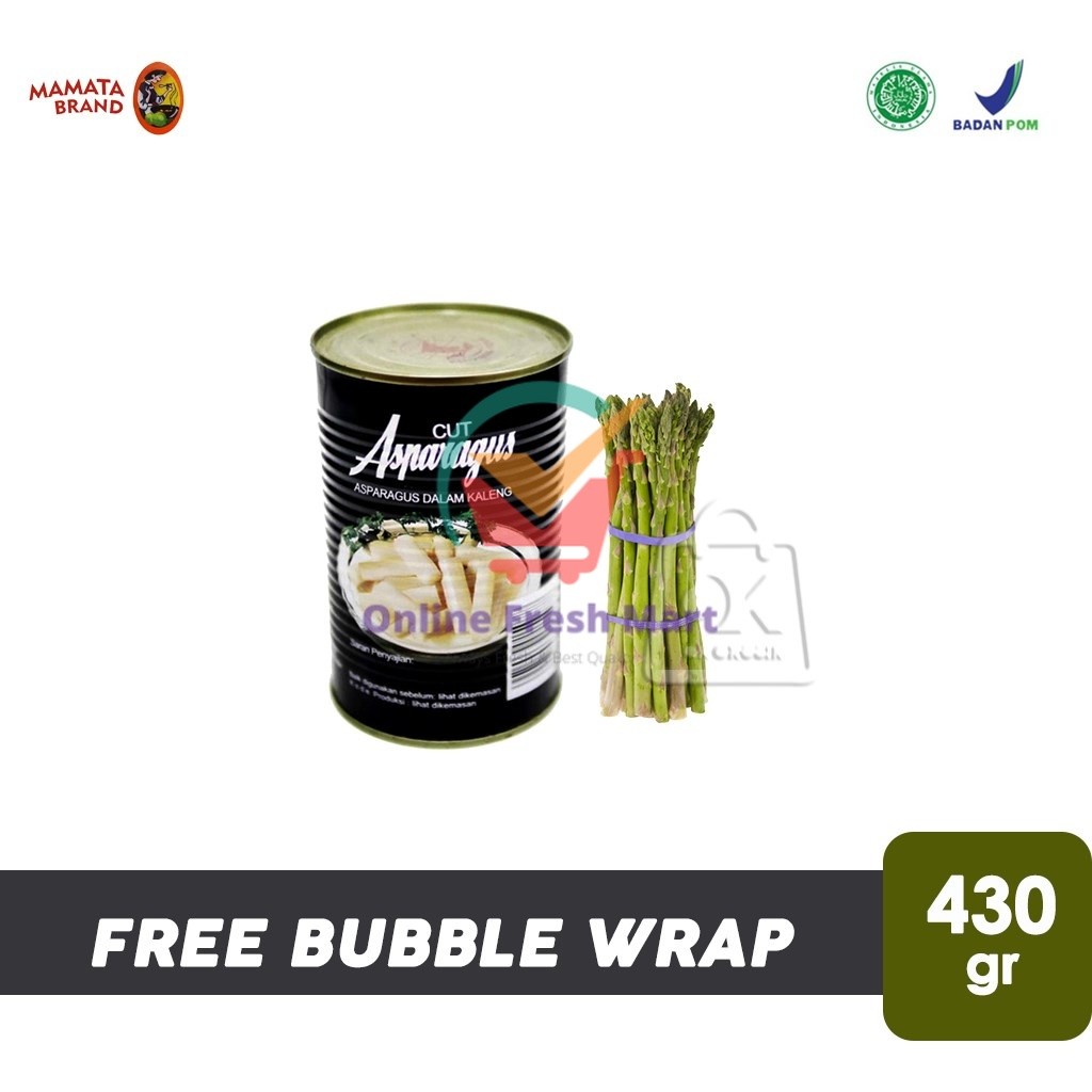 Asparagus Cut Mamata Brand / Sayur Asparagus Kaleng ( 430gr ) - Online Fresh Mart Denpasar