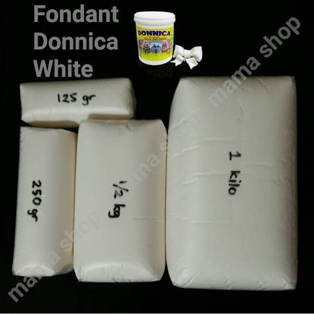 

✨TERLARIS -Fondant Putih Merk Donnica Repack 500 Gram Gula Dekor Bahan Hiasan Kue