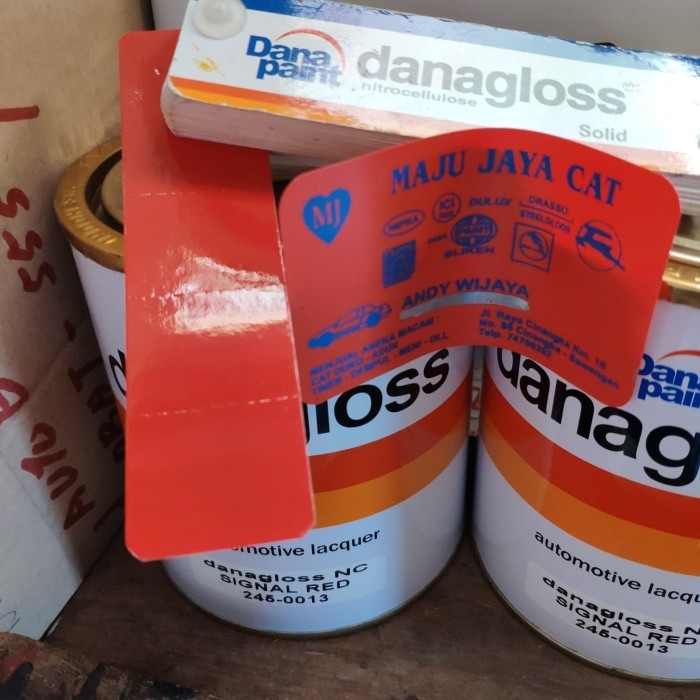 cet /cat mobil danagloss kemasan 1kg signal red 0013