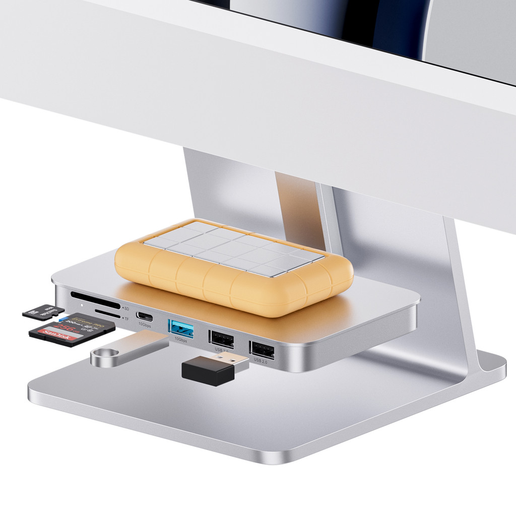 iMac Accessories for iMac 2021/2023, USB C Hub for iMac with USB A/C 10Gbps, iMac Hub for M1/M3, 2 U