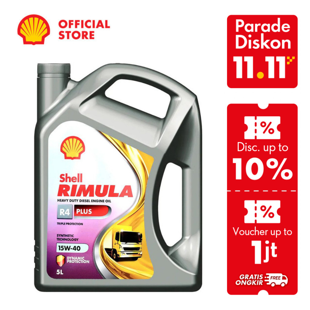 Oli Mesin Mobil Shell Rimula R4 Plus (5L)