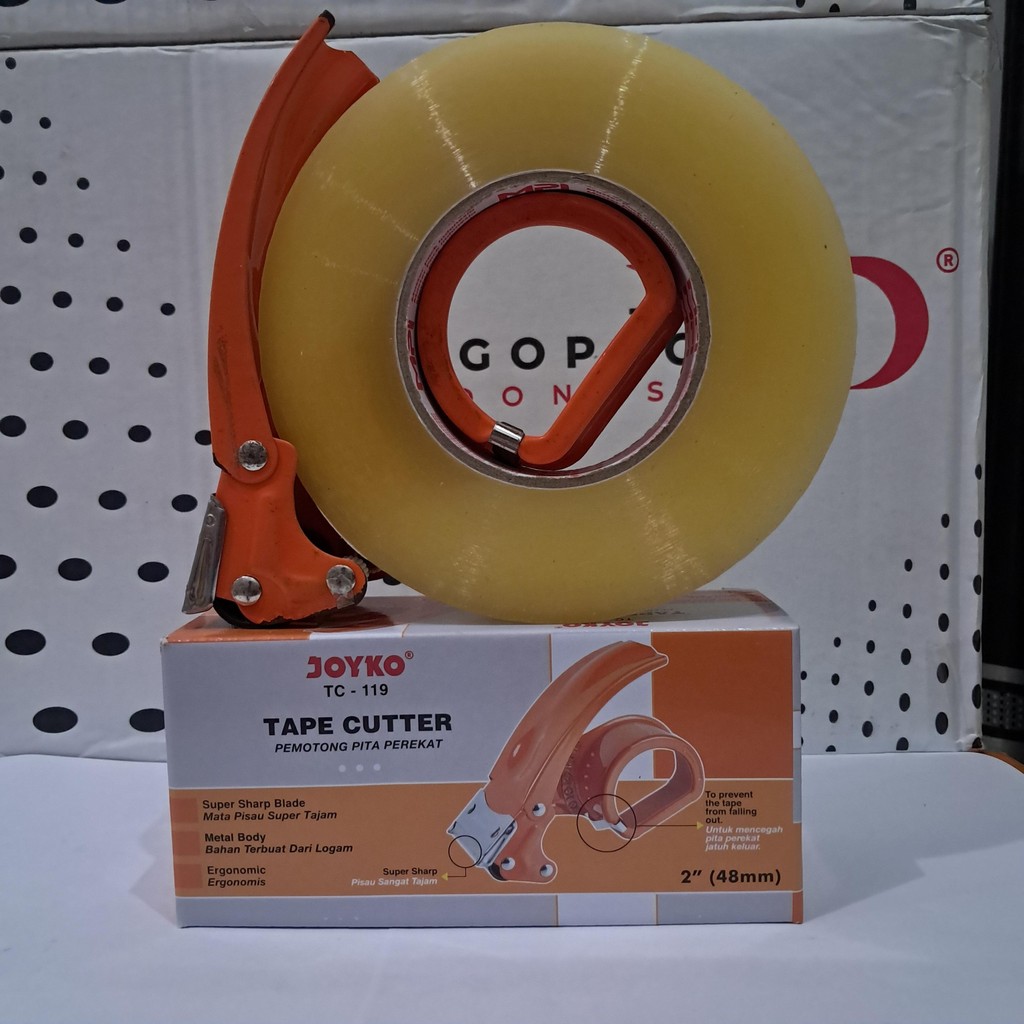 

Lakban MPI Jumbo 45 mm X 500 Yard Plus Dispenser Besi Joyko