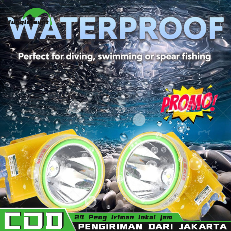 Light Selam Nyelam Menyelam tahan air hingga 200meter DIMMER Senter Kepala Selam Kawachi 100w 100 Wa