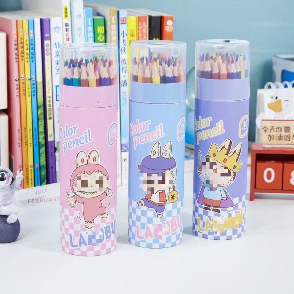 

COLOR PENCIL LABUBU SET ISI 18 PCS pensil warna karakter lucu cfc