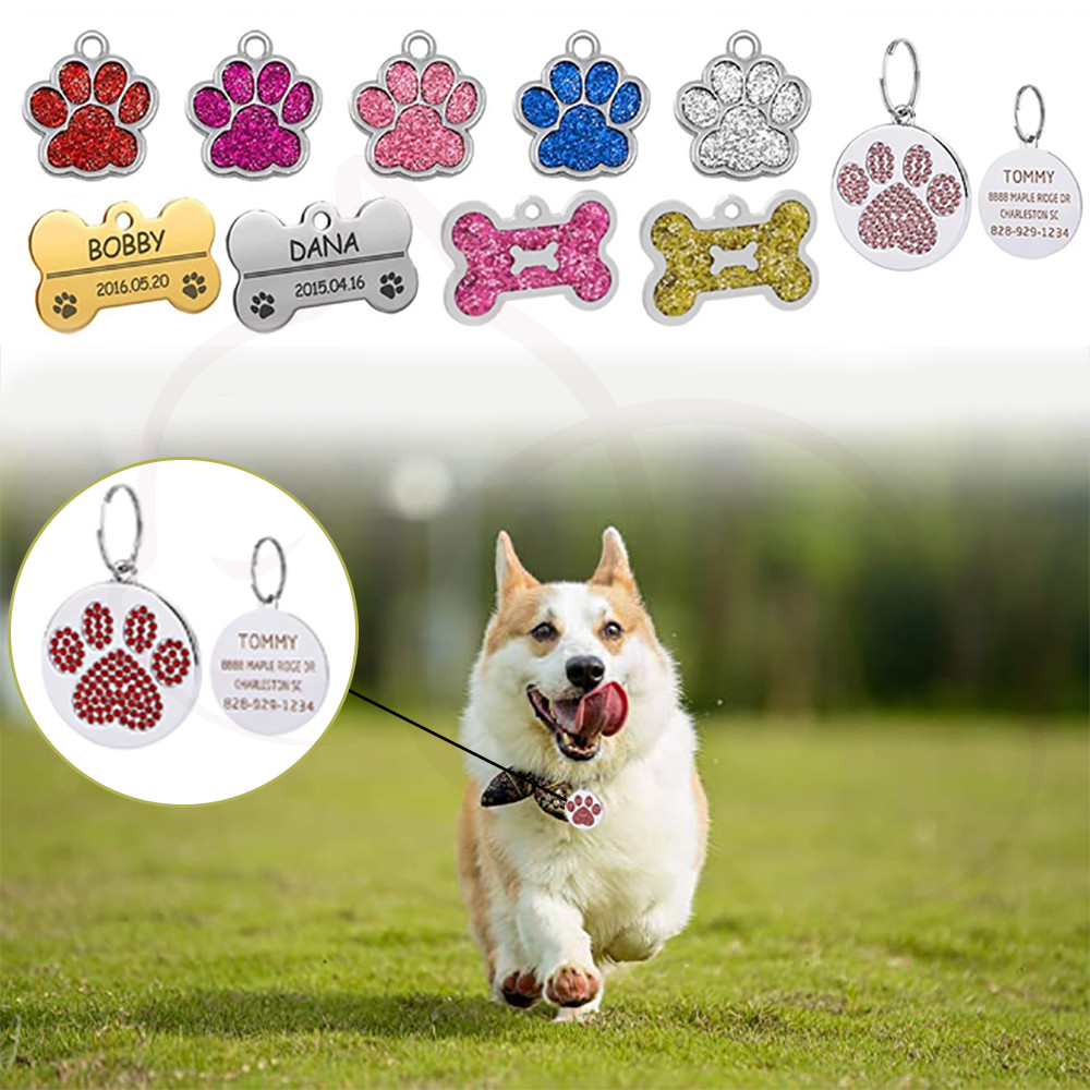 Personalized Address Tags for Dogs Id Tags Dog Tag Engraved Custom Dog Tag Dog Collar for Cats Dog N