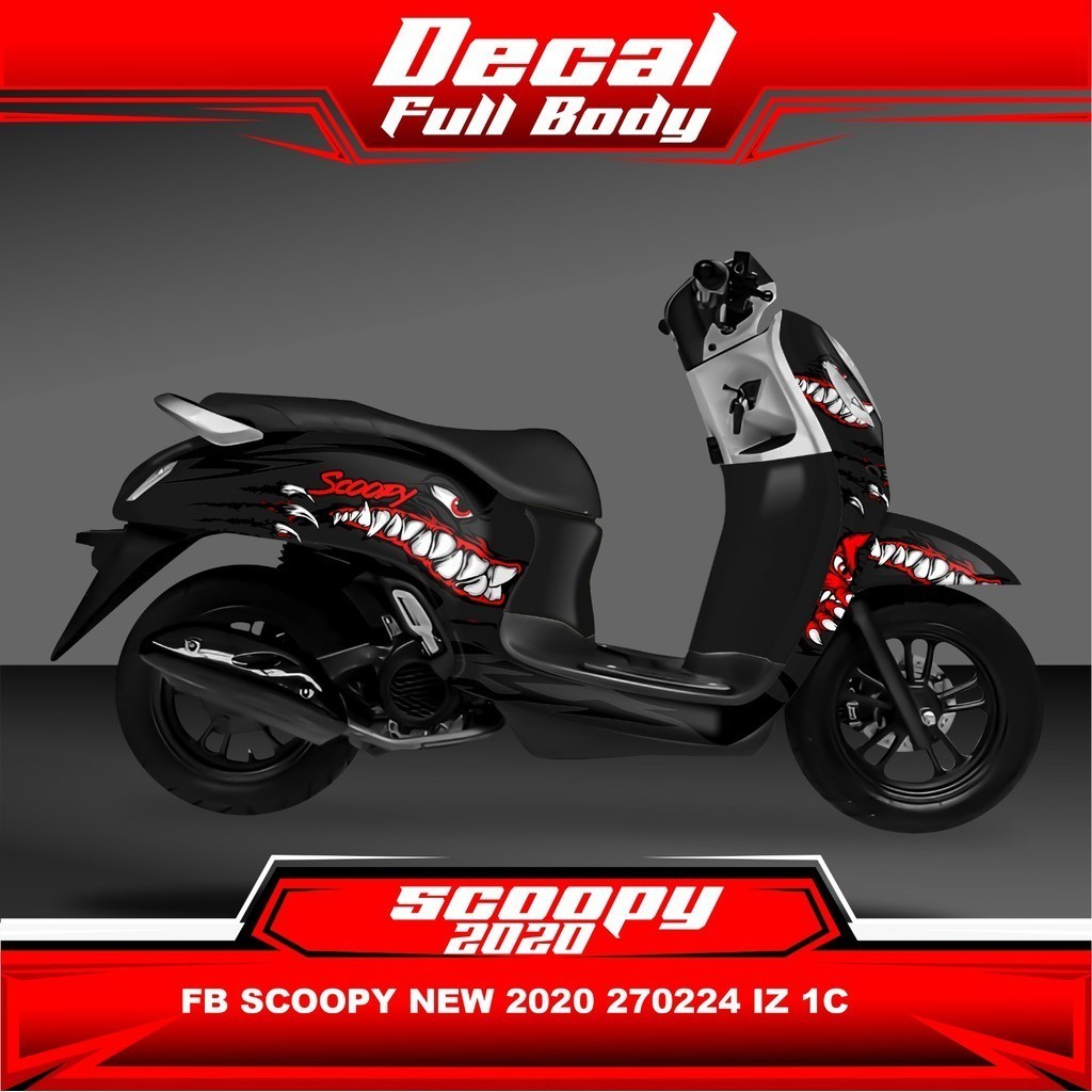 Stiker Motor honda SCOOPY Keren Decal Emblem Logo Striping Variasi Full BOdy