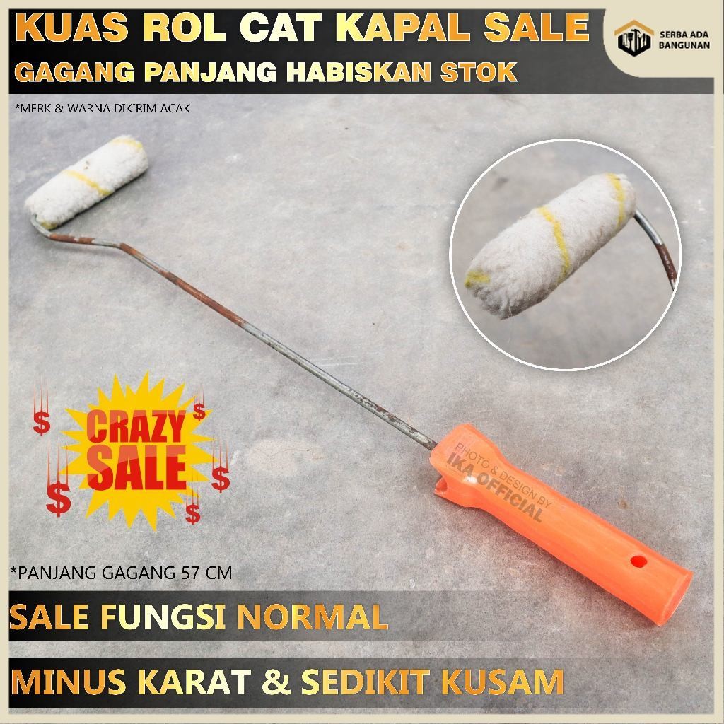 kuas kapal 1 pcs minus karatan dan bulu kotor serta kusam 4inch / KUAS ROLL KAPAL 4 INCH / KUAS ROL 