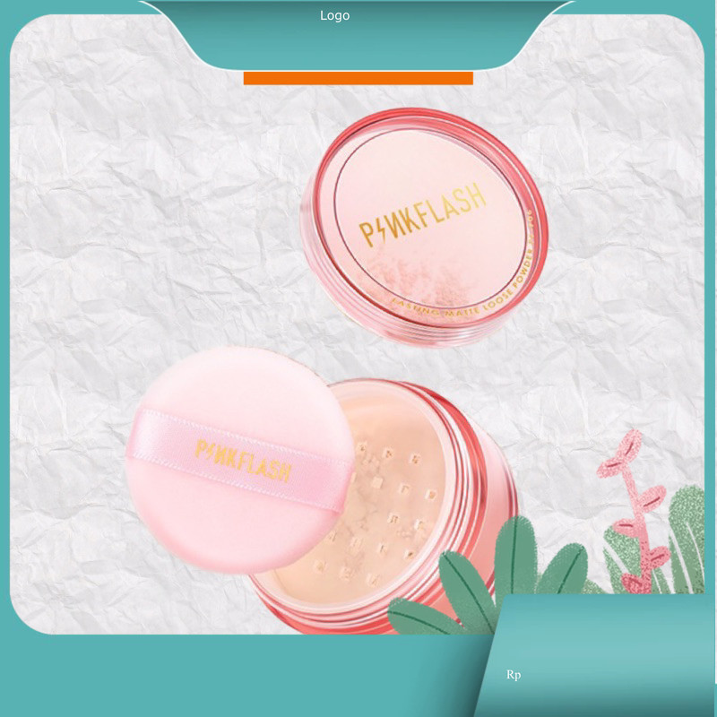 PINKFLASH LOOSE POWDER/PINKFLASH Oil Controller Loose Powder Bedak Matte  Tahan lama Loose Setting P