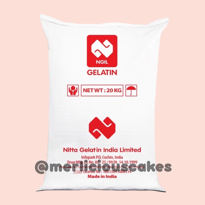 

20 Kg Nitta Gelatine Powder Gelatin Bubuk Halal Bloom 200