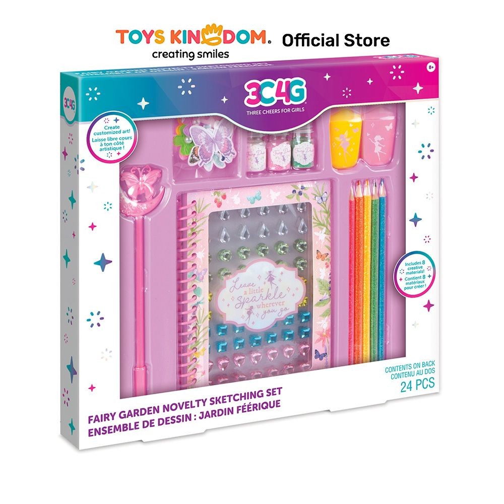 

Toys Kingdom Make It Real Set Fairy Garden Novelty Sketching Toy Kids Toy Girls Toys Alat Menggambar Anak Set Sketch Book Dan Pensil Warna