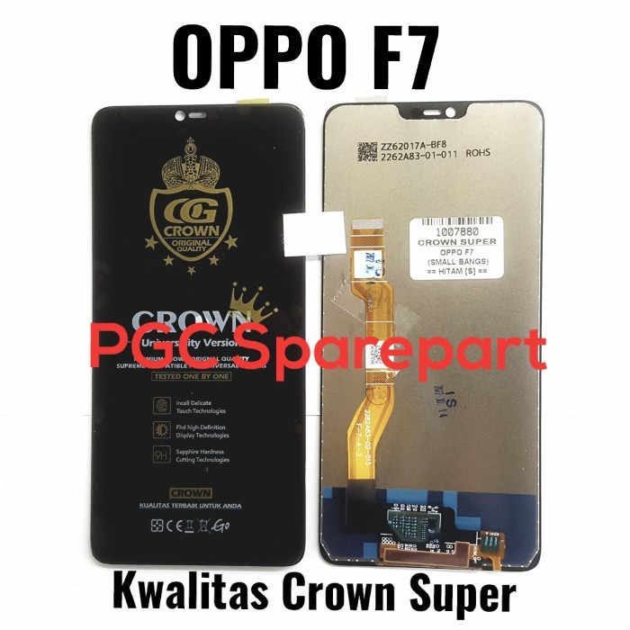 PGC99 Crown Super - LCD Touchscreen Fullset Oppo F7 - Hitam
