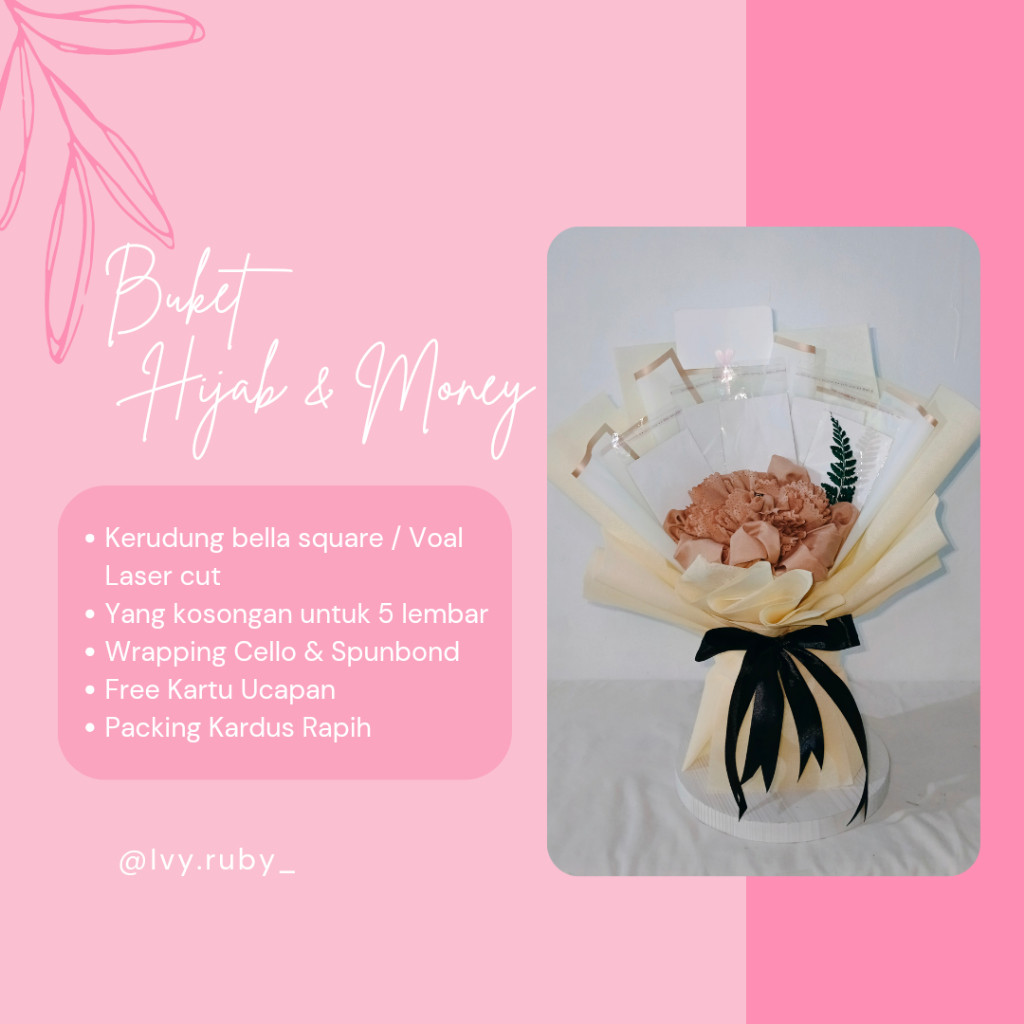 Buket Uang + Hijab Voal / Bella Square