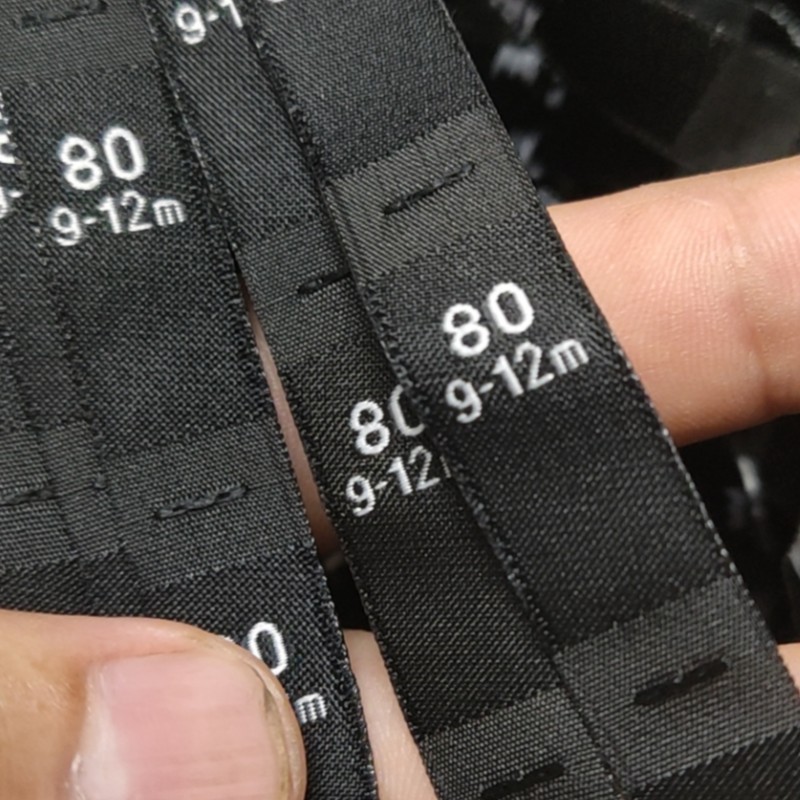 

Size labels Custom your number Black Size Label 300pcs Woven Labels for Kids