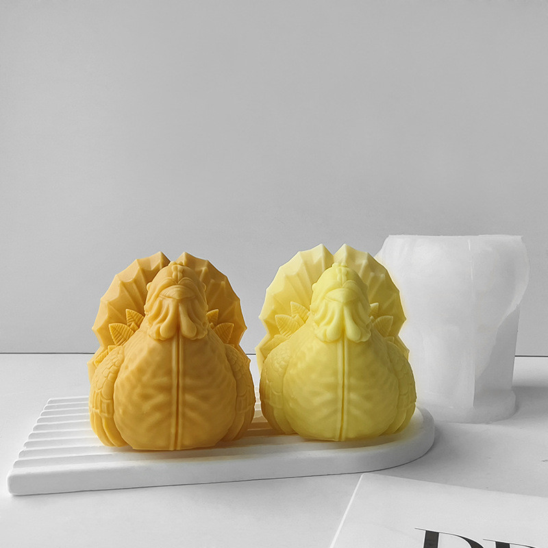 

DIY Thanksgiving Day Turkey Silicone Mold Roast Chicken Aroma Candle Resin Gypsum Mould Handmade Soap Candles Making
