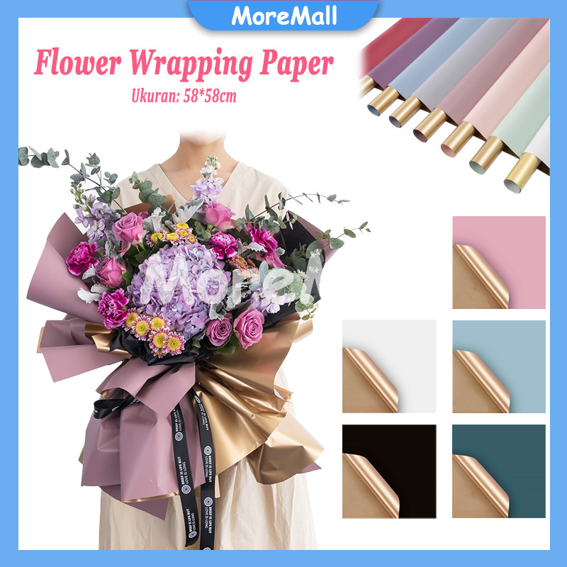 

Pembungkus Kado/Flower Wrapping Paper Bicolor Gold/Kertas Buket Bunga