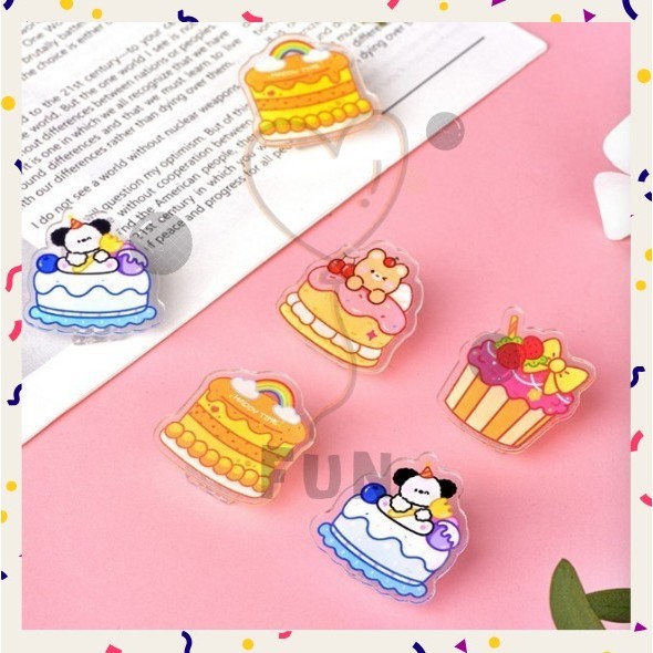 FF - Bros Pin Lucu Untuk Tas Pin Acrylic Lucu Lencana Kartun Bros Aksesoris Tas Dekorasi Pin Akrilik