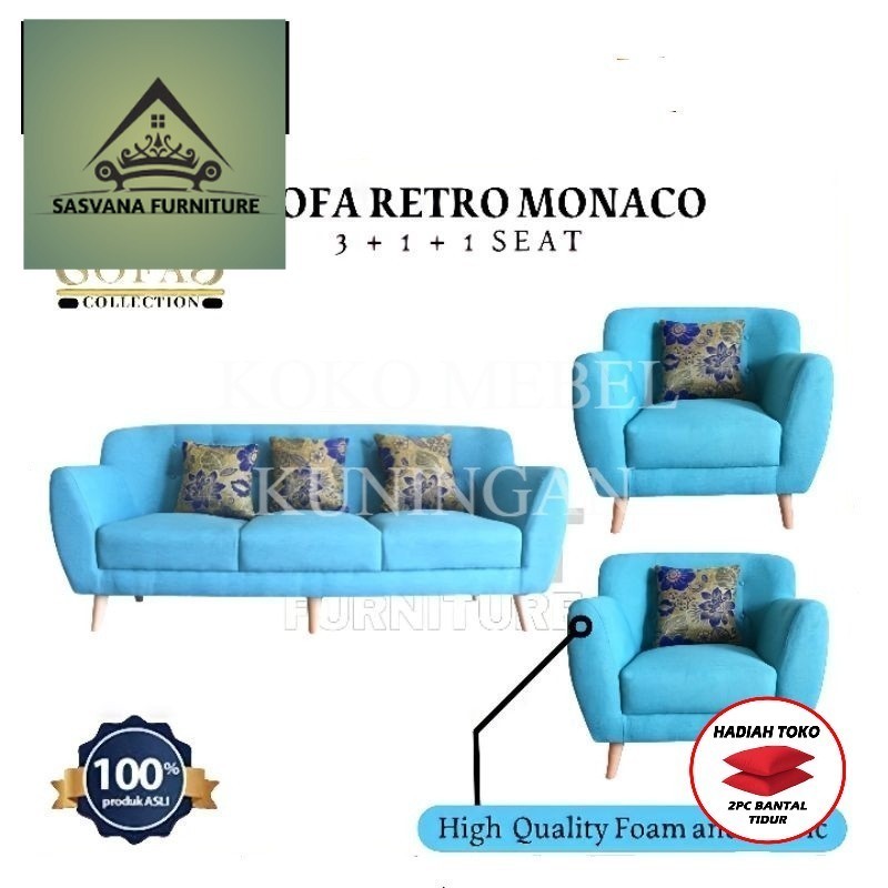 (FREE BANTAL TIDUR) Sofa Retro Sofa Minimalis 321 Sofa 221 Terlaris Cirebon Kuningan Majalengka Indr