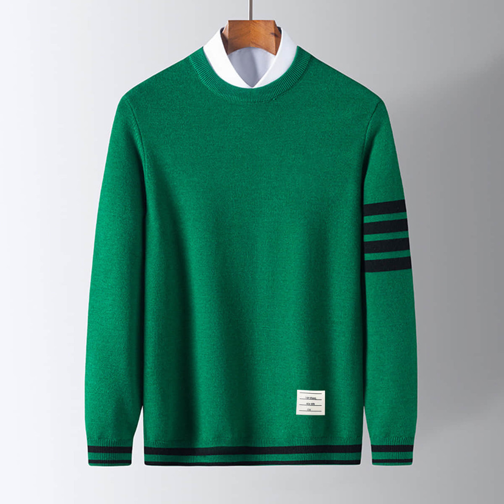 Mens Pullovers Luxury TB Brand Thom Classic Style Sweaters Males 4 Bar Funmix ONeck Striped Clothing