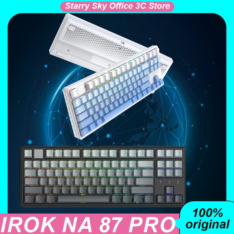 Irok Na87 Pro Mechanical Keyboard Esports Magnetic Axis 8000hz Return Rate Side Engraved Translucent