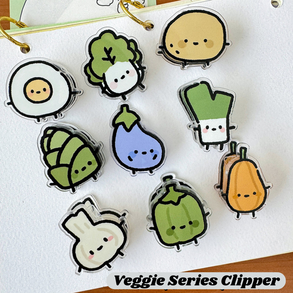

[HARU] Veggie series Paper Clipper Penjepit Kertas Aesthetic Jepitan Kertas Paper Clip
