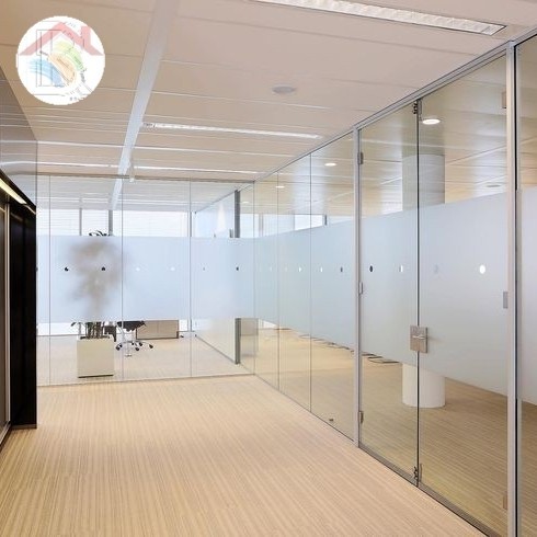 Partisi kaca kantor Partisi kaca ruang Partisi kaca temper alumunium