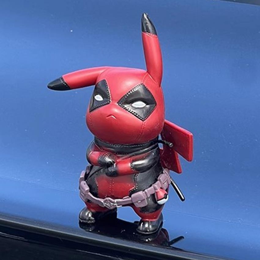 Action Figure Deadpool X Pikachu X Roronoa Zoro X Bepo Cos Pokemon Marvel One Piece Popmart Kkv